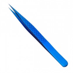 Blue Plasma Coated Tweezer