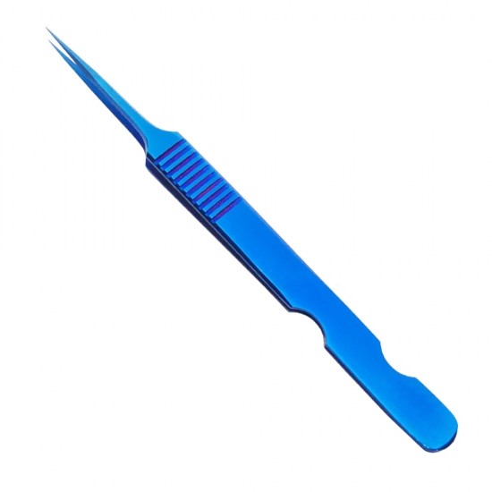 Blue Plasma Coated Tweezer