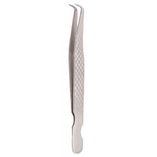 Diamond Print S-Type Eyelash Tweezer