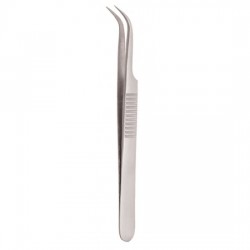 Serrated Handle Eyelash Tweezer