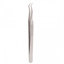 Serrated Handle Eyelash Tweezer