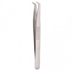 Serrated Handle Eyelash Tweezer