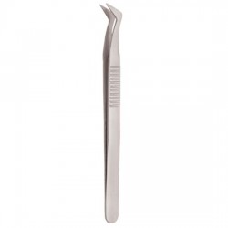 Serrated Handle Eyelash Tweezer