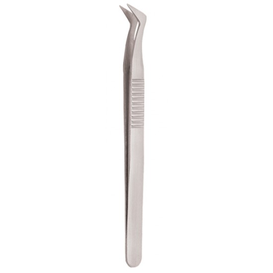 Serrated Handle Eyelash Tweezer