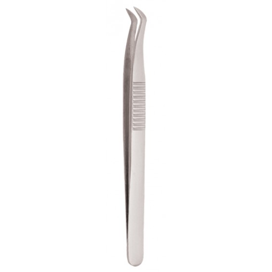 Serrated Handle Eyelash Tweezer